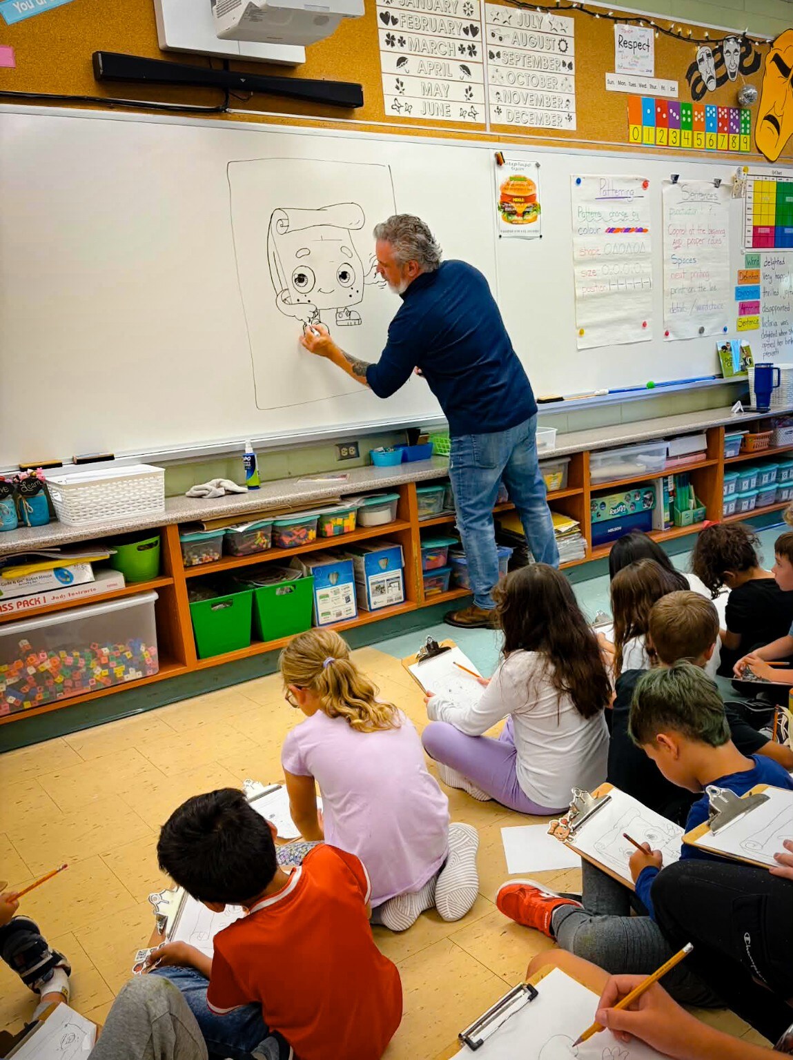 Darren Cranford during a school visit